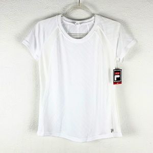 FILA | 🤍White TRU-DRY Stretch Wicking Fabric Sports Workout Top ✨NEW!✨